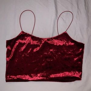 Velvet crop top